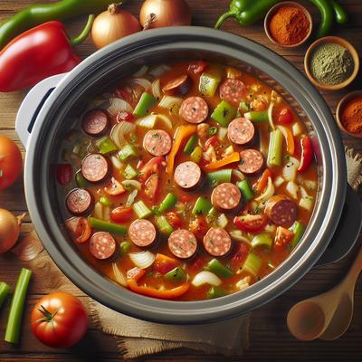 Image of Spicy Sausage and Vegetable Gumbo Slow Cooker