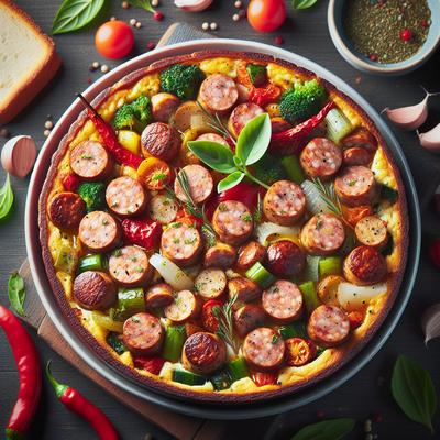 Image of Spicy Sausage and Vegetable Strata