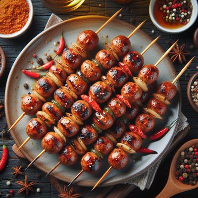 Image of Spicy Sausage Brochettas