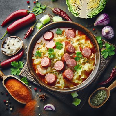 Image of Spicy Sausage Cabbage Soup