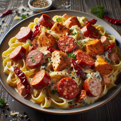 Image of Spicy Sausage Chicken Alfredo