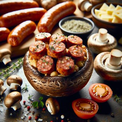 Image of Spicy Sausage Stuffed Monterey Mushrooms