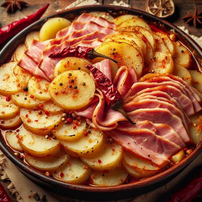 Image of Spicy Scalloped Potatoes and Ham