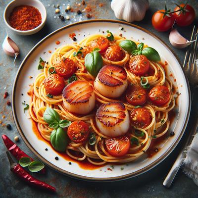 Image of Spicy Scallops with Capellini