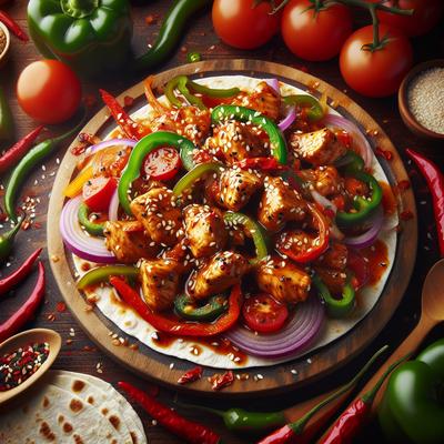 Image of Spicy Sesame Chicken Fajitas