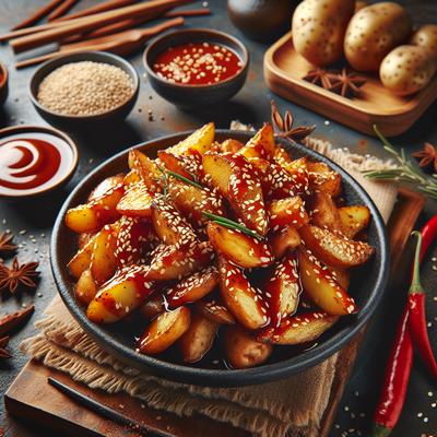Image of Spicy Sesame Oven Fried Potatoes