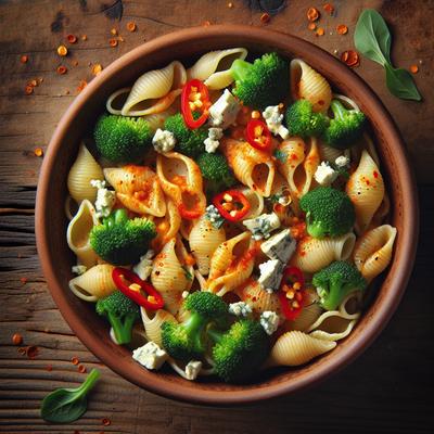 Image of Spicy Shells with Broccoli and Blue Cheese