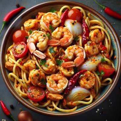 Image of Spicy Shrimp and Chicken Pasta Like Carino's