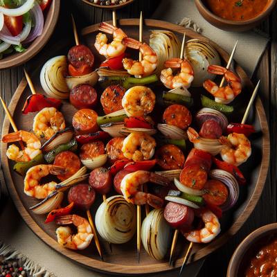 Image of Spicy Shrimp and Chorizo Kebabs
