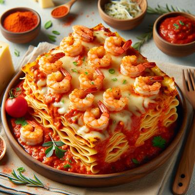 Image of Spicy Shrimp and Jack Cheese Lasagna