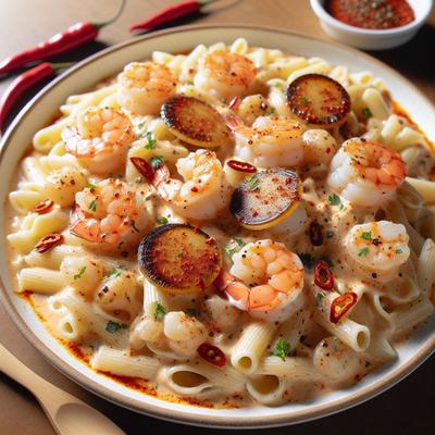 Image of Spicy Shrimp and Scallop Alfredo