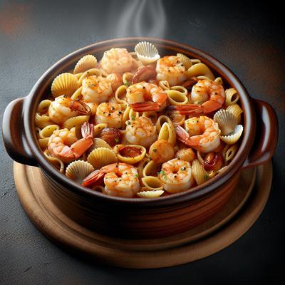 Image of Spicy Shrimp and Scallops Pasta Casserole