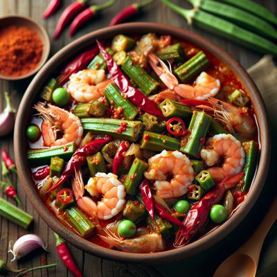 Image of Spicy Shrimp Okra