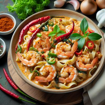Image of Spicy Shrimp Pasta Cream Sauce