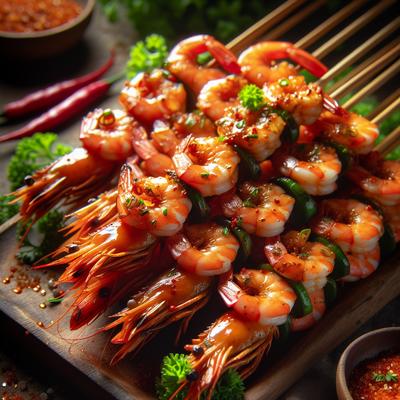 Image of Spicy Shrimp Prawn Skewers