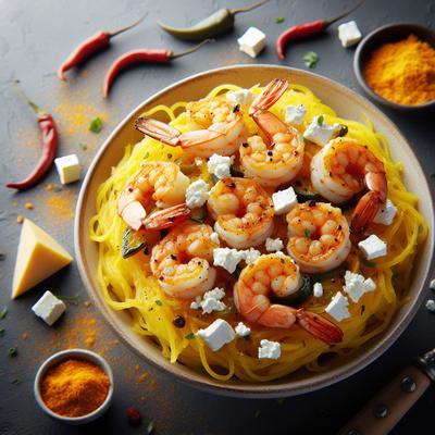 Image of Spicy Shrimp Spaghetti Squash and Feta