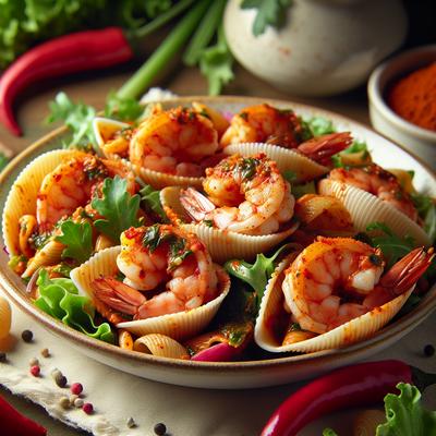 Image of Spicy Shrimp Stuffed Shells Salad