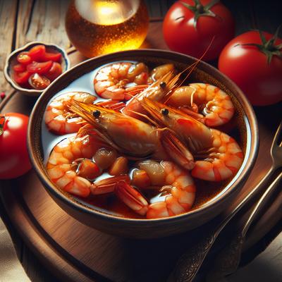 Image of Spicy Shrimp with Brandy and Fresh Tomatoes
