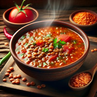 Image of Spicy Sizzle Red Lentil Soup