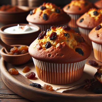 Image of Spicy Sour Cream Raisin Muffins