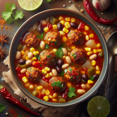 Image of Spicy Southwestern Meatball Soup