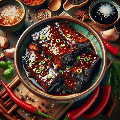 Image of Spicy Soy Glazed Short Ribs Slow Cooker