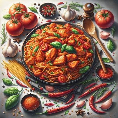 Image of Spicy Spaghetti Chicken