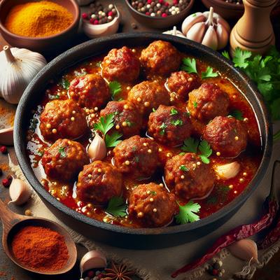 Image of Spicy Spanish Albondigas Meatballs