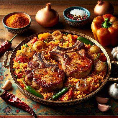Image of Spicy Spanish Pork Chops and Rice Casserole