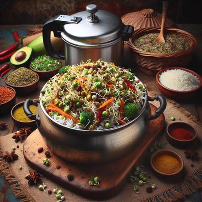 Image of Spicy Sprouts Pilaf Pressure Cooker