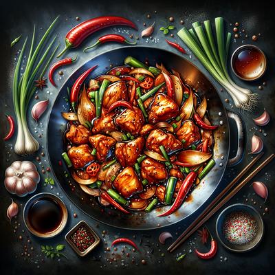 Image of Spicy Stir Fried Chicken in Hoisin Sauce