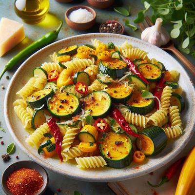 Image of Spicy Summer Squash and Pasta