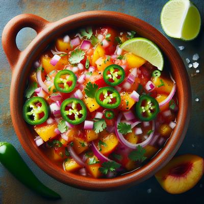 Image of Spicy Sweet Peach Salsa