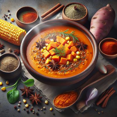 Image of Spicy Sweet Potato Corn Soup