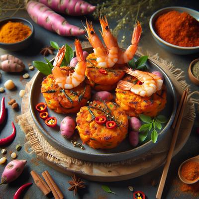 Image of Spicy Sweet Potato Shrimp Cakes