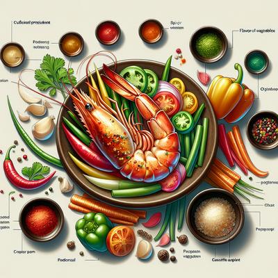 Image of Spicy Sweet Shrimp Flavorful Vegetables
