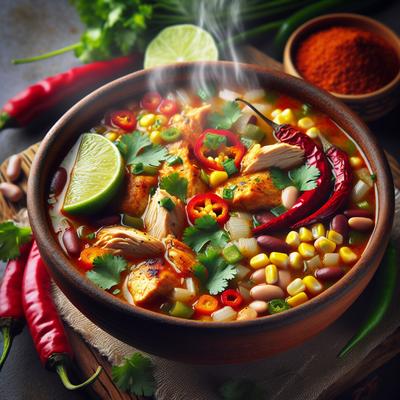 Image of Spicy Tex Mex Mexican Chicken Soup