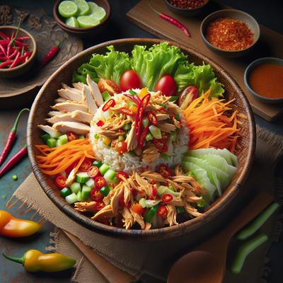 Image of Spicy Thai Chicken Rice Salad