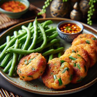 Image of Spicy Thai Fish Cakes with Green Beans