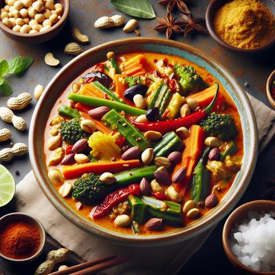 Image of Spicy Thai Peanut Vegetable Curry