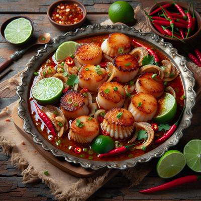 Image of Spicy Thai Scallops with Lime Chili