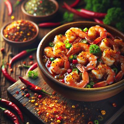 Image of Spicy Three Pepper Shrimp