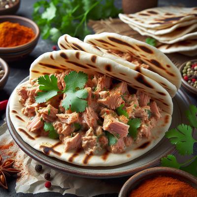 Image of Spicy Tuna Salad Pitas with Cilantro