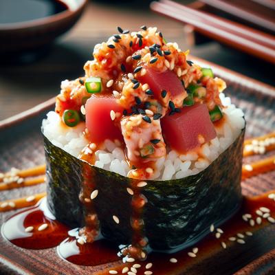 Image of Spicy Tuna Salad Sushi Roll