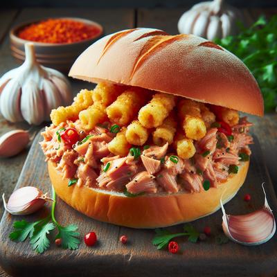 Image of Spicy Tuna Sandwich with Garlic Whistles