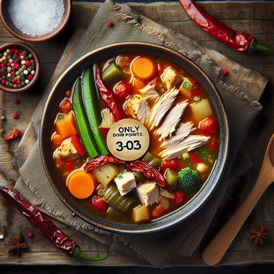 Image of Spicy Turkey Slow Cooker Soup Ww Only 3 Pts Serving