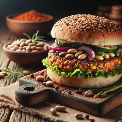 Image of Spicy Vegan Bean Burgers