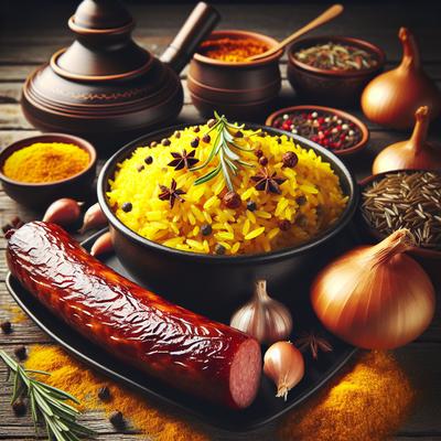 Image of Spicy Yellow Rice and Smoked Sausage