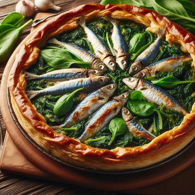 Image of Spinach and Anchovy Pie Torta Ta L Ispinaci U Ncova