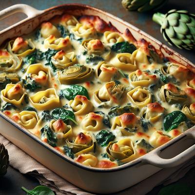 Image of Spinach and Artichoke Tortellini Bake